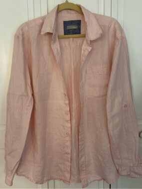 Light Pink Linen Men's Dress Shirt